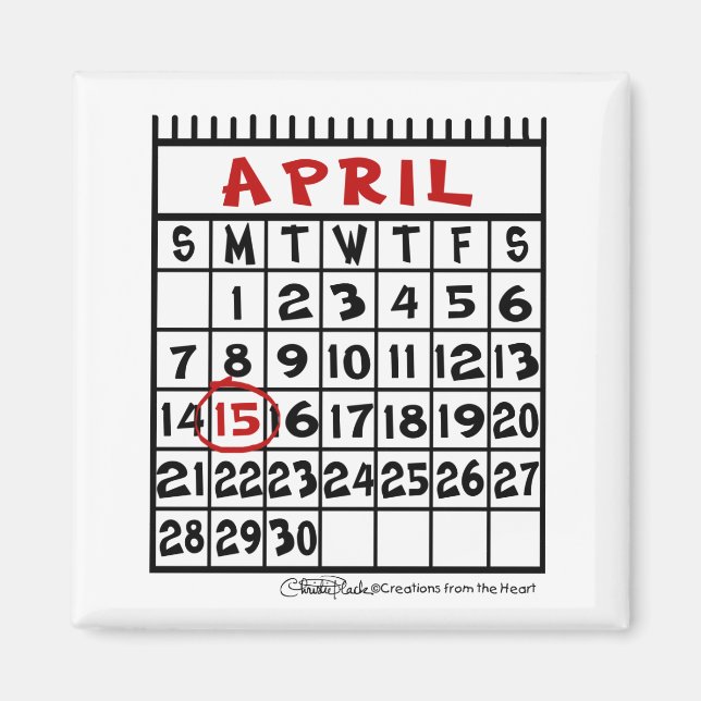 Imán Humor tributario del 15 de abril (Frente)