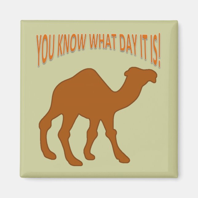 IMÁN ¡HUMPDAY! CAMEL HUMP DAY SABES QUÉ DÍA ES (Frente)