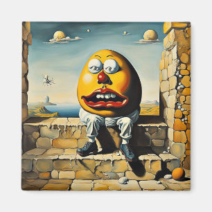 Imán Humpty Dumpty se sienta en una pared