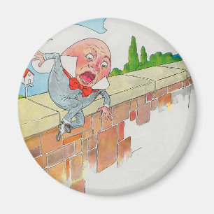 Imán Humpty Dumpty sentado en una pared