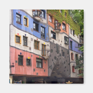 Imán Hundertwasser en la foto de Viena
