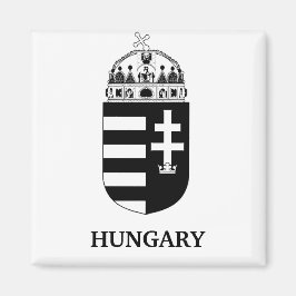 Imán Hungarian Coat of Arms Contemporary Monochrome Art