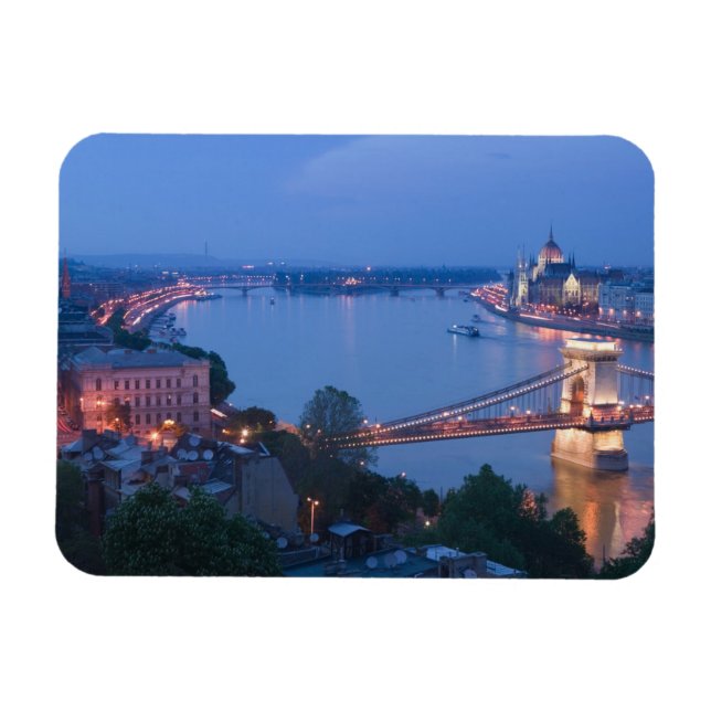 Imán HUNGRÍA, Budapest: Puente de Szechenyi (Cadena), 2 (Horizontal)