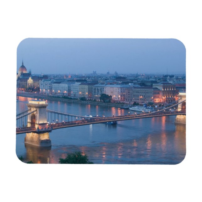 Imán HUNGRÍA, Budapest: Puente de Szechenyi (Cadena), 3 (Horizontal)