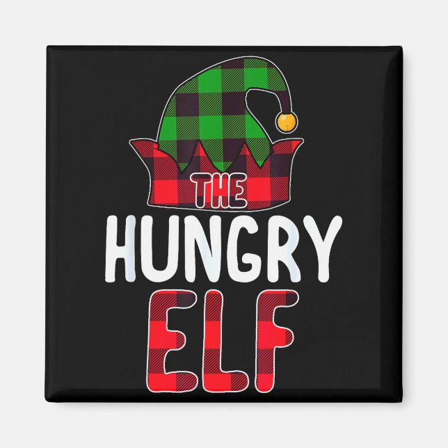 Imán Hungry Elf Matching Family Group Christmas Party P (Frente)