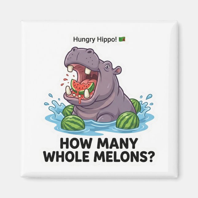 Imán Hungry Hippo Watermelon (Frente)