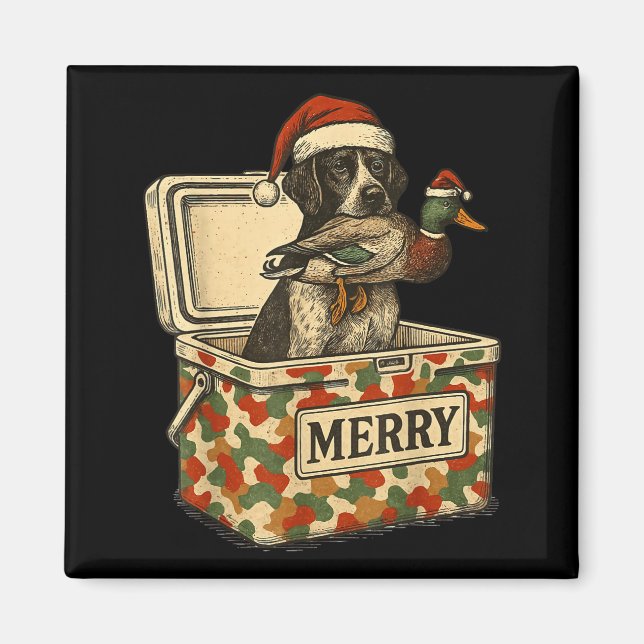 Imán Hunter Dad Christmas Mallard Xmas Duck Lover Women (Frente)