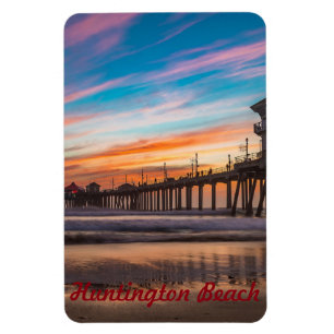 Imán Huntington Beach Pier al atardecer
