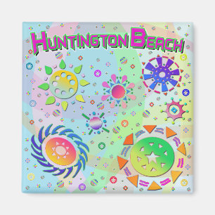 Imán Huntington Beach Seven Suns & Energy Magnet