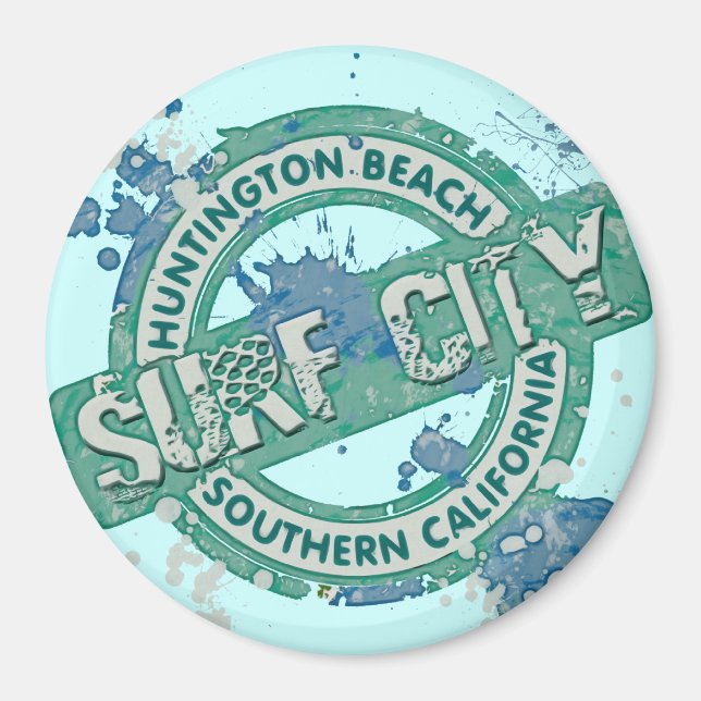 Imán Huntington Beach Southern California Surf City (Frente)