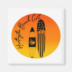 Imán Huntington Beach Surfboards y Sunsets