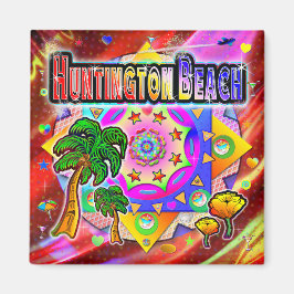 Imán Huntington Beach Tropical Friends Magnet