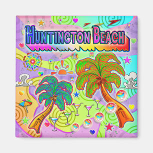 Imán Huntington Beach Vacation Target Magnet