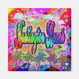 Imán Huntington Beach Vista Express Magnet