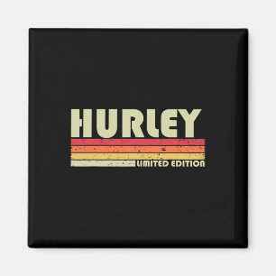 Imán Hurley Surname Fun Retro Vintage años 90 Cumpleaño