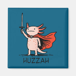 Imán Hurra Caballero Axolotl Espada Divertida Cita Meme