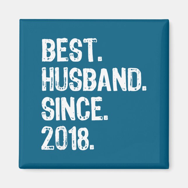 Imán Husband Since 2018 1st Wedding Artwork (Frente)