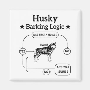 Imán Husky Barking Logic Graciosa Perro Siberiano Sarcá
