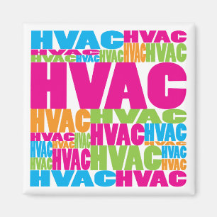 Imán HVAC colorida