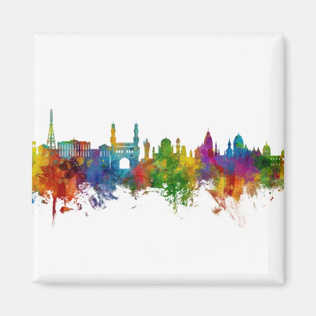 Imán Hyderabad Skyline India (Frente)