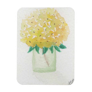 Imán Hydrangea amarilla
