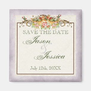 Imán Hydrangea azul de la apariencia vintage - boda