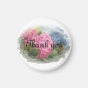 Imán HYDRANGEAS gracias a favor de la boda