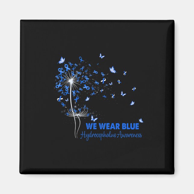 Imán Hydrocephalus Awareness Faith Hope Love Dandelion (Frente)