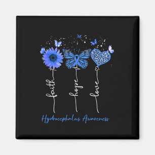 Imán Hydrocephalus Awareness Faith Hope Love Leopard Su