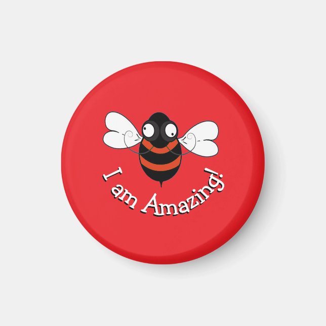 Imán I Am Amazing! Magnet - Red Background (Frente)