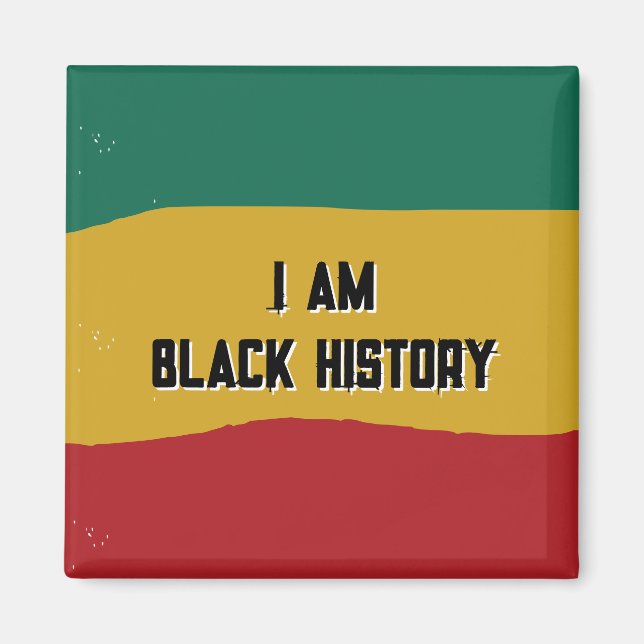 Imán I Am Black History Flag Magnet (Frente)