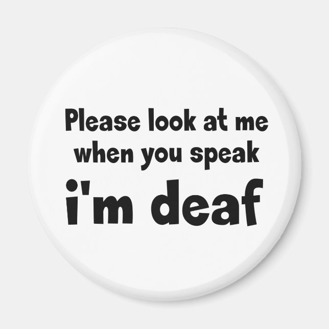 Imán I am deaf. Limited hearing. Doven, slechthorend  (Frente)