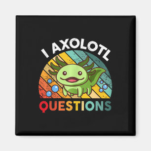 Imán I Axolotl Preguntas Chicas Retro Niños Cute Axo