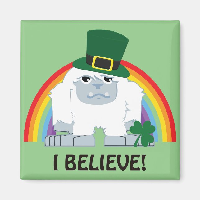 Imán I Believe! Leprechaun Yeti (Frente)
