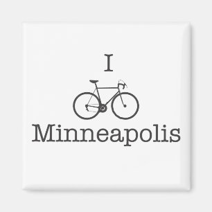 Imán I Bike Minneapolis - Texto negro