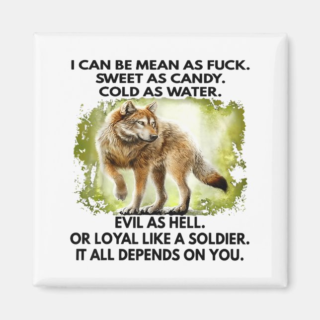 Imán I Can Be Mean As For Sweet As Candy Cold As Water  (Frente)