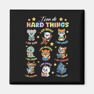 Imán I Can Do Hard Things Teacher Back To School Childr