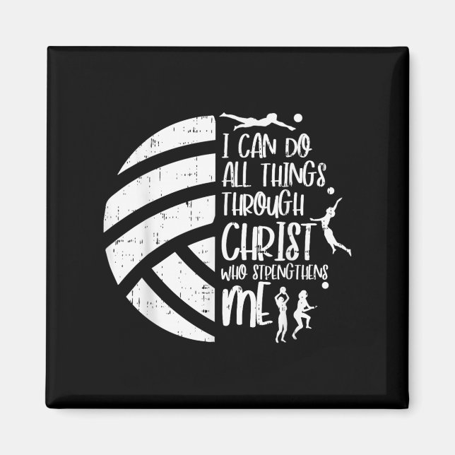 Imán I Can Do Things Through Christ Volleyball Christia (Frente)