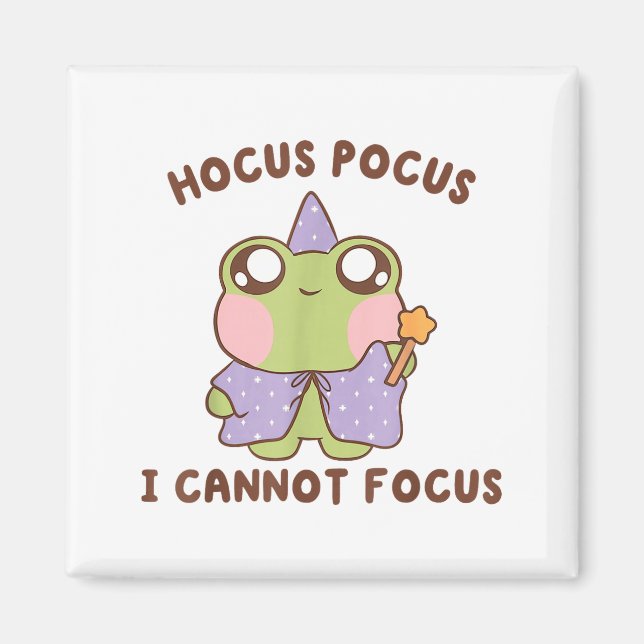 Imán I Cannot Focus Funny Adhd Sitive Frog  (Frente)