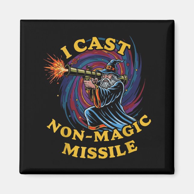 Imán I Cast Non-magic Missile Funny Wizard Parody Meme  (Frente)