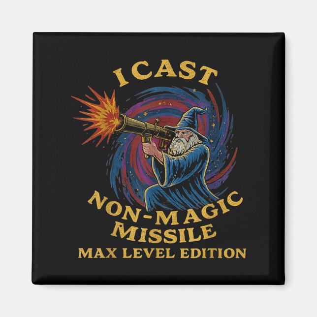 Imán I Cast Non-magic Missile Funny Wizard Parody Meme  (Frente)