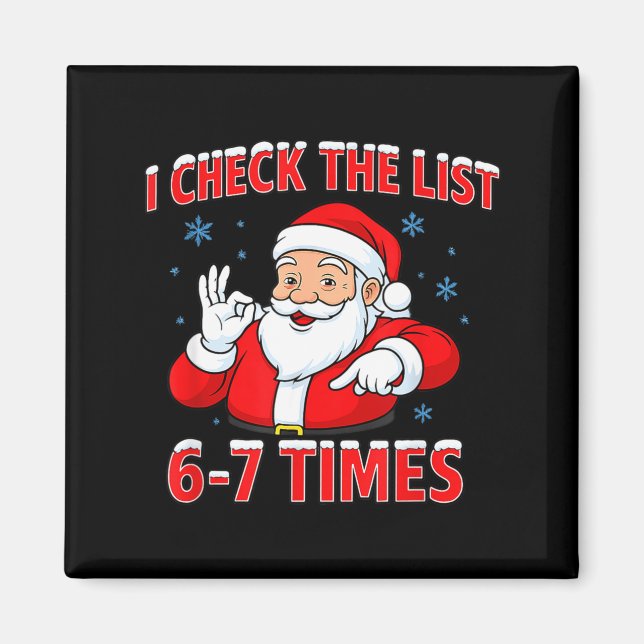 Imán I Check The List 67 Times Santa Gen Z Slang Raunch (Frente)