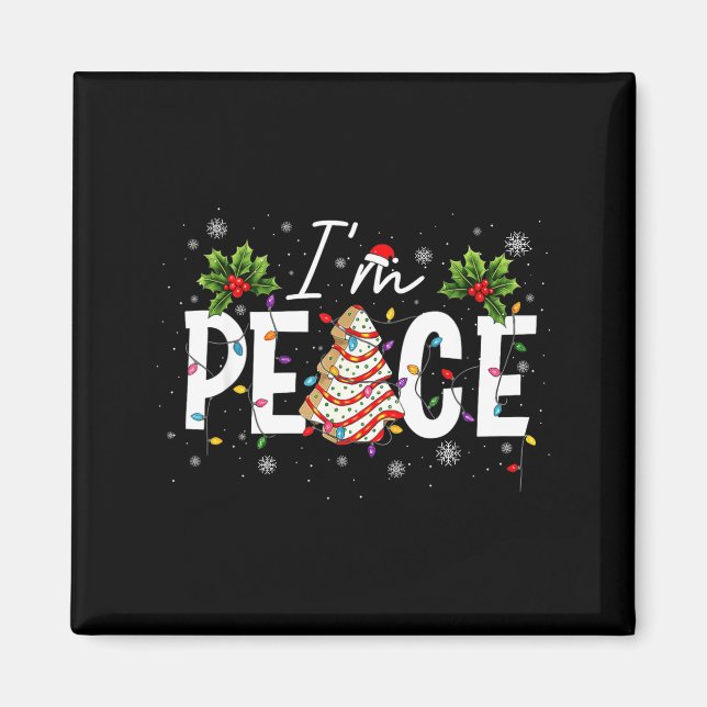 Imán I Come In Peace I'm Peace Couple Ugly Christmas Sw (Frente)