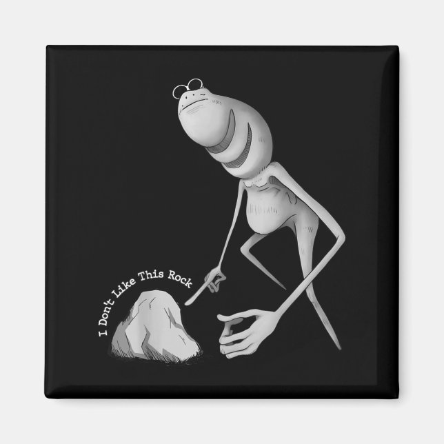 Imán I Don't Like This Rock Funny Marcus The Worm Meme  (Frente)