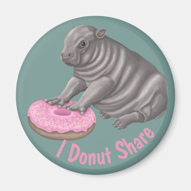 Imán I Donut Share Hippo (Frente)