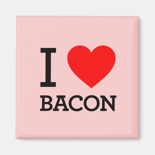 Imán I Heart Bacon (Frente)