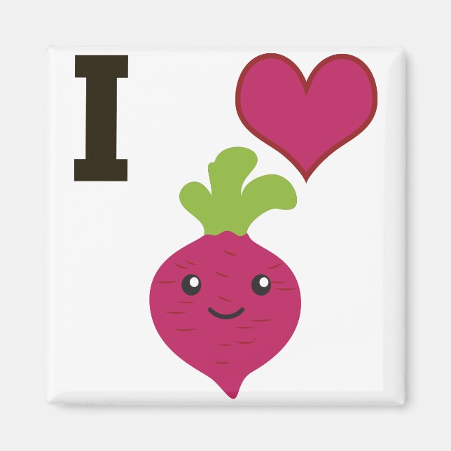 Imán I Heart Beets (Frente)