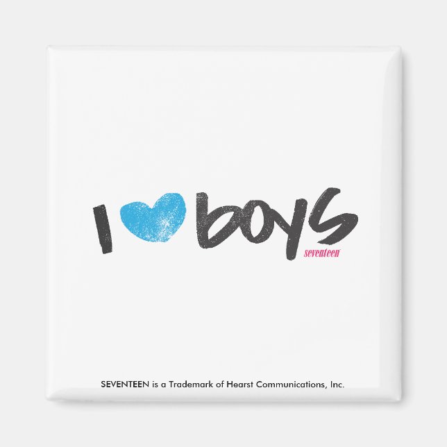 Imán I Heart Boys Aqua (Frente)