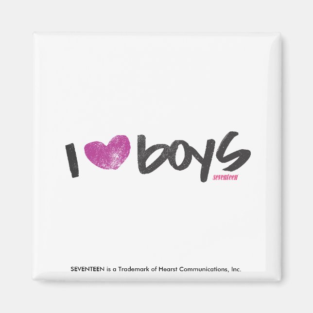 Imán I Heart Boys Purple (Frente)