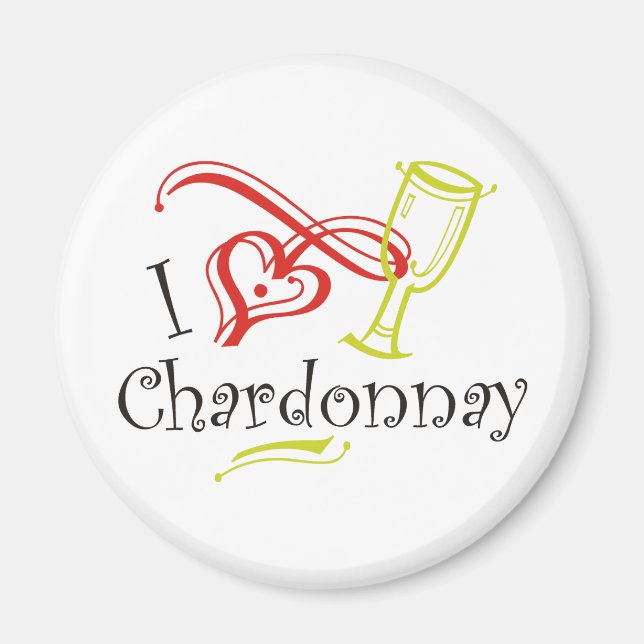Imán I Heart Chardonnay (Frente)